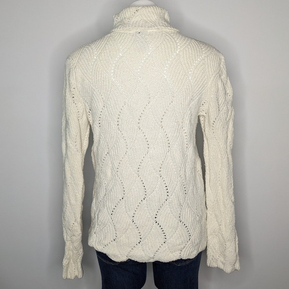 Sundance light cream turtleneck sweater LP - Picture 4 of 6